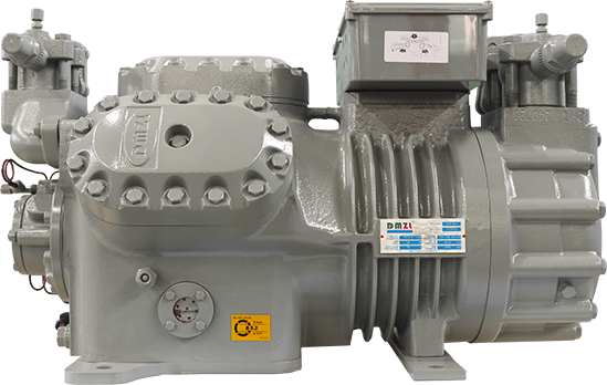 China DMZL Semi Hermetic Piston Compressor 4 Cylinder အပူချိန် အလယ်အလတ် အပူချိန် 15-30HP